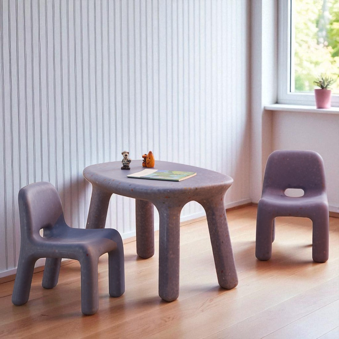 Odie Kids 3pc Table and Chair Set - Blue Sprinkle