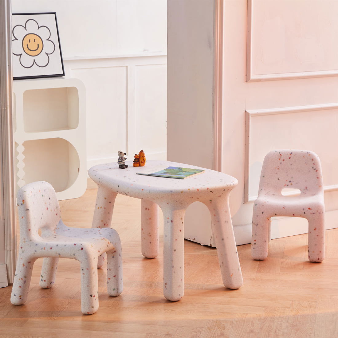 Odie Kids 3pc Table and Chair Set - Sprinkle - Odie Home