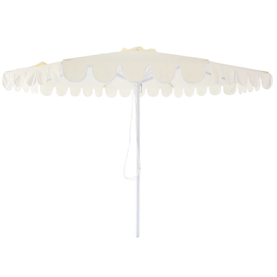 Whitehaven - 3m octagonal aluminium umbrella with flap and cover - Cream with white trim - Odie Home
