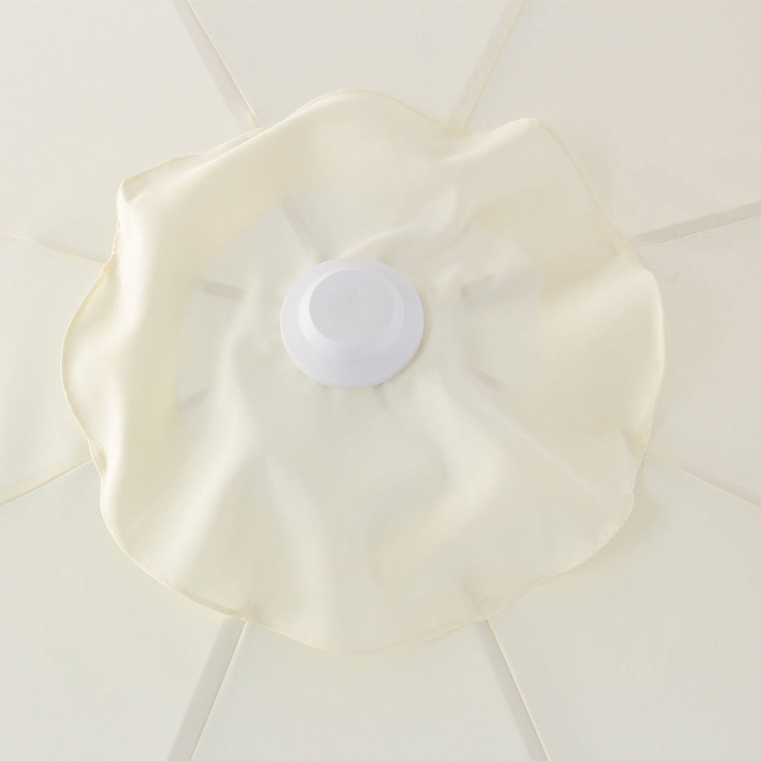 Whitehaven - 3m octagonal aluminium umbrella with flap and cover - Cream with white trim - Odie Home