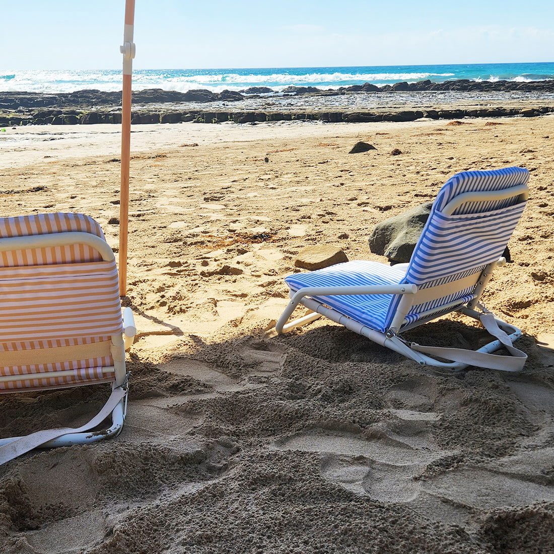 Beach Chair - Blue Marble