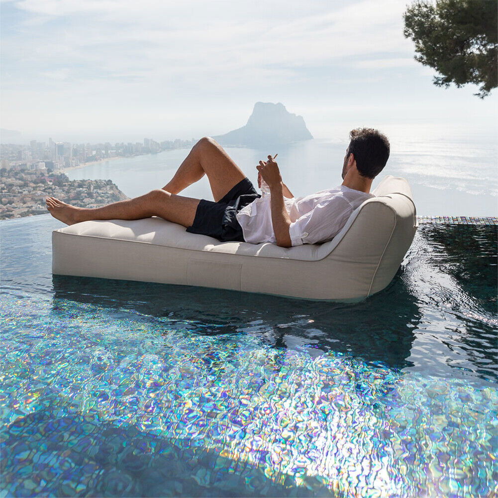 Inflatable Pool Lounger - Ecru