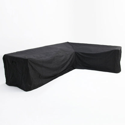 Large L-Shape Long Left Side Outdoor Cover - Black