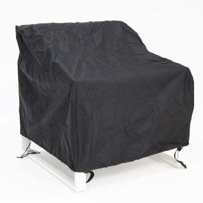 Large Single Lounge Outdoor Cover - Black