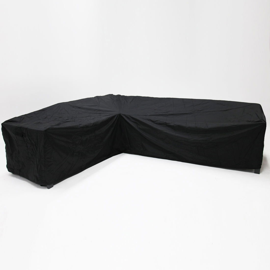 Medium L-Shape Long Right Side Outdoor Cover - Black