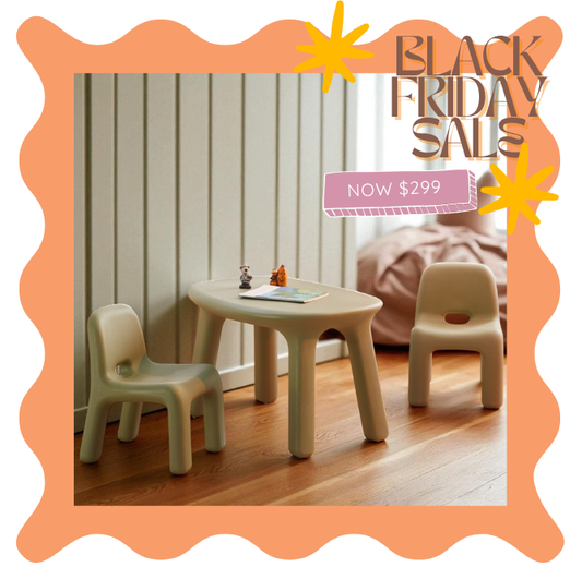 OUT OF STOCK - Odie Kids 3pc Table and Chair Set - Green