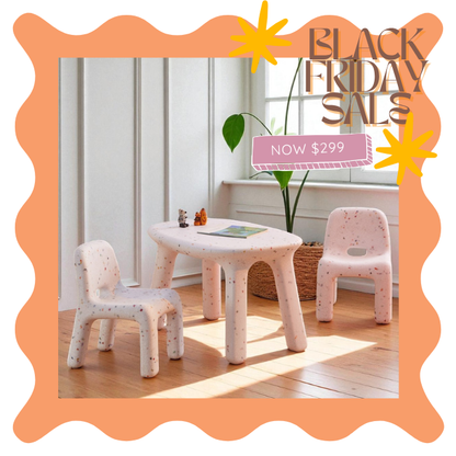 OUT OF STOCK - Odie Kids 3pc Table and Chair Set - Sprinkle
