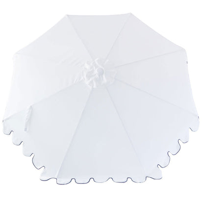 Palermo - 3m octagonal aluminium umbrella with flap and cover - White with black trim