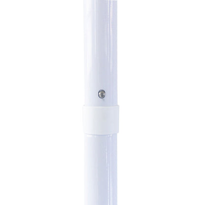 Palermo - 3m octagonal aluminium umbrella with flap and cover - White with black trim - Odie Home