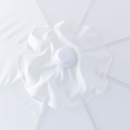 Palermo - 3m octagonal aluminium umbrella with flap and cover - White with black trim - Odie Home