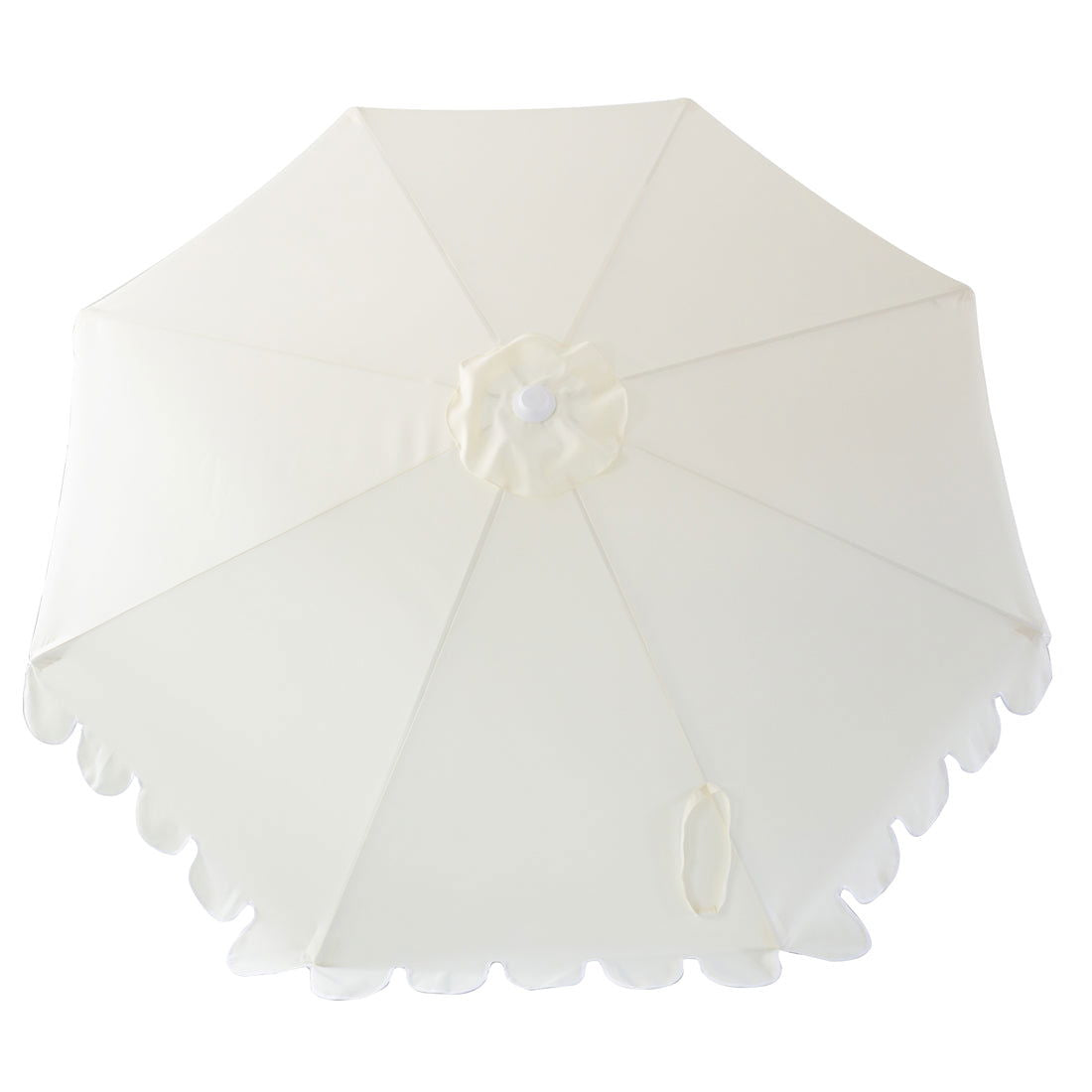 Whitehaven - 3m octagonal aluminium umbrella with flap and cover - Cream with white trim